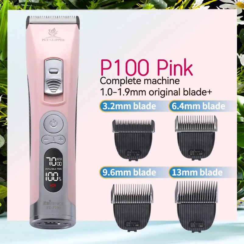Fenice P100 Professional LCD Screen Dog & Cat Clippers, Rechargeable