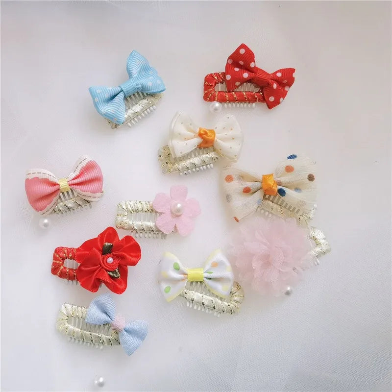 Cute Bowknot Small Dog BB Hair Clips - MyPetDollar.com