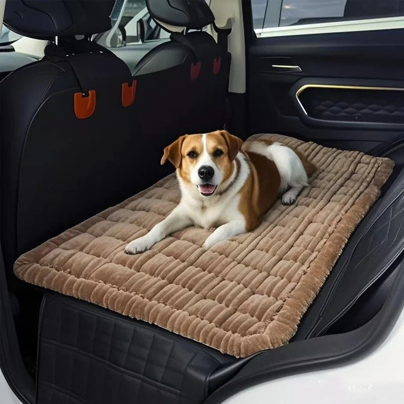 Summer Cool Soft Striped Plush Dog Bed Mat