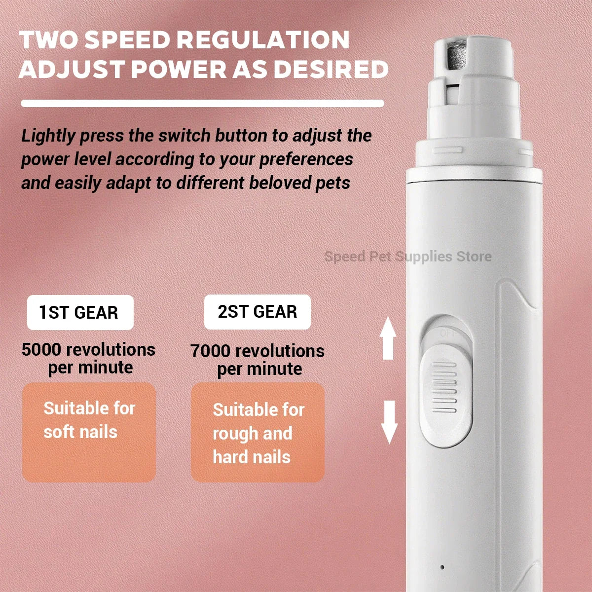 Dog Nail Grinder USB Rechargeable Electric - MyPetDollar.com