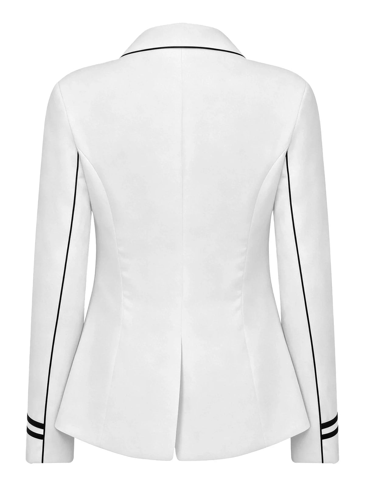 Women Contrast Trim Horse Riding Jacket - MyPetDollar.com