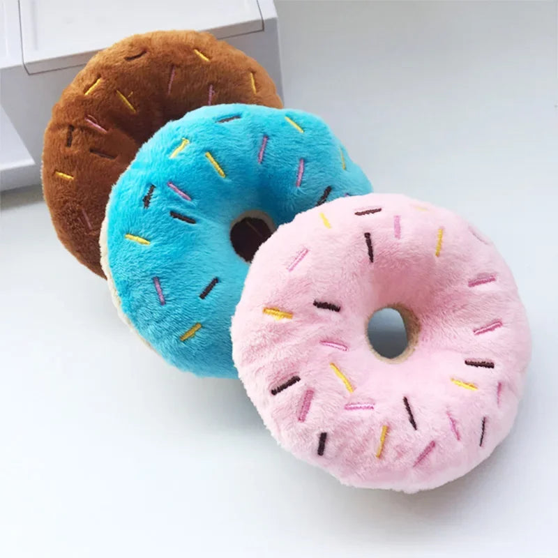 Soft Dog Donuts Plush Pet Dog Toys For Dogs - MyPetDollar.com