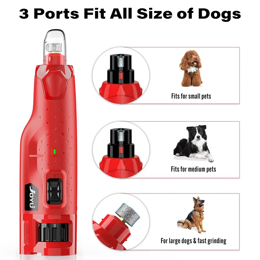 Dog Nail Grinder Dustproof with 2 LED Light - MyPetDollar.com