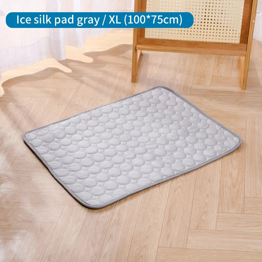 Summer Pet Cooling Pad Non-toxic Ice Silk Dog & Cat Bed