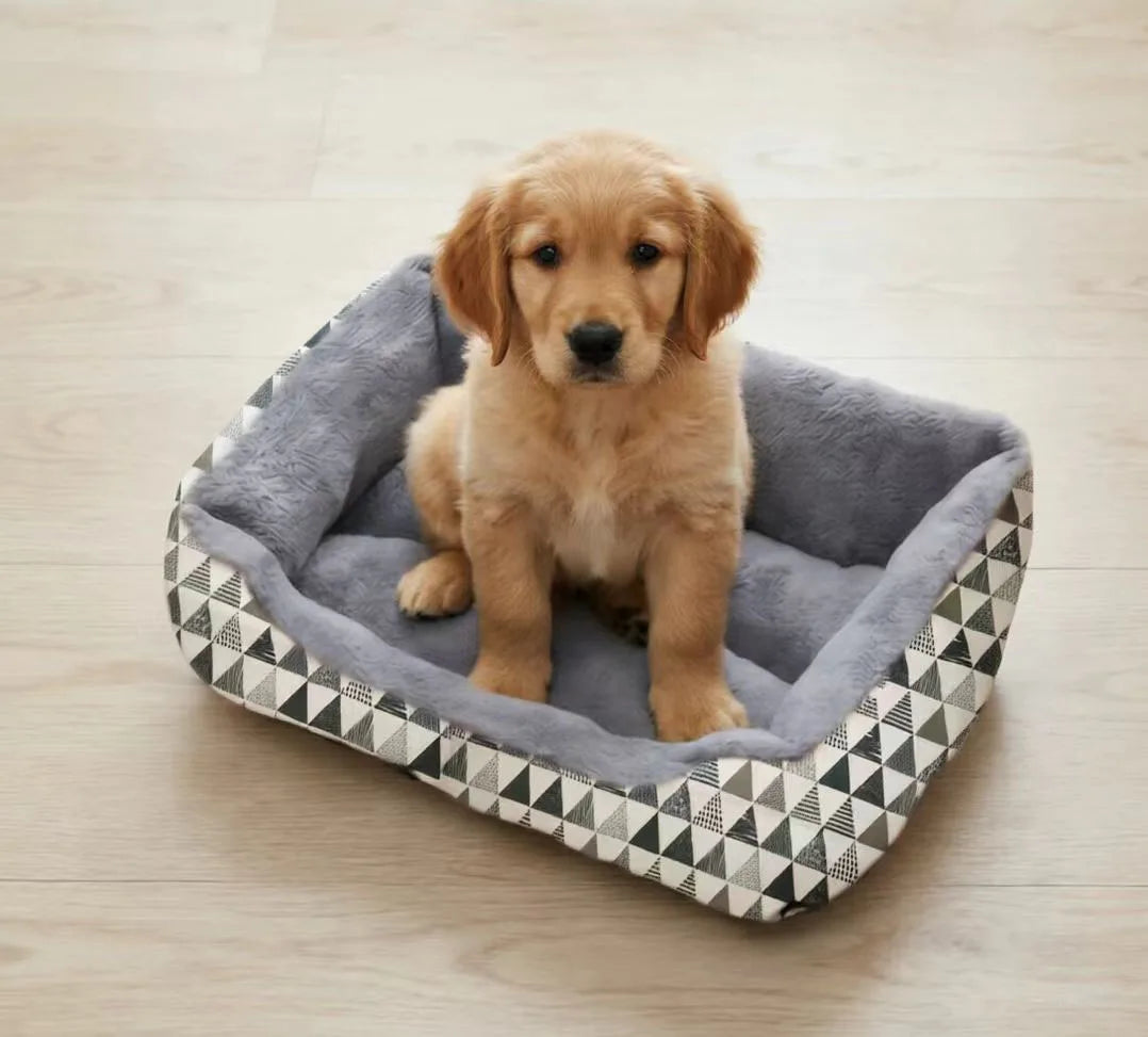 Black Plush Dog Bed for Large, Medium and - MyPetDollar.com
