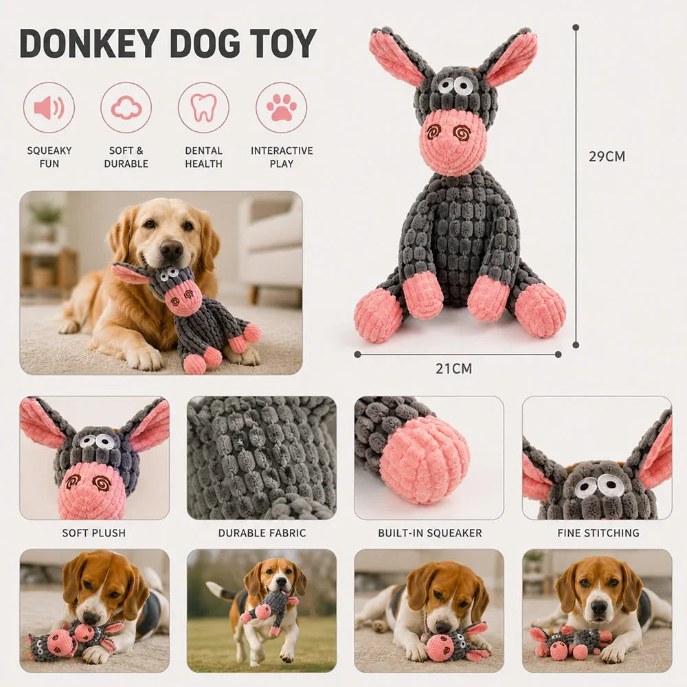 Pet Plush Toy with Squeaker Cat Dog Puzzle - MyPetDollar.com