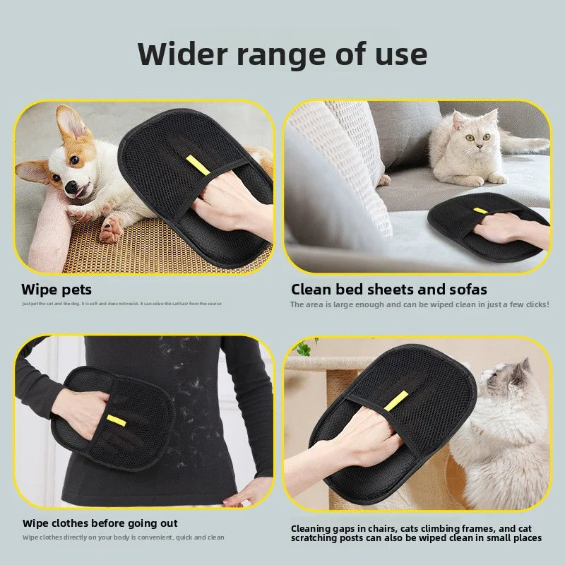 New Pet Grooming Gloves Static Dedusting - MyPetDollar.com