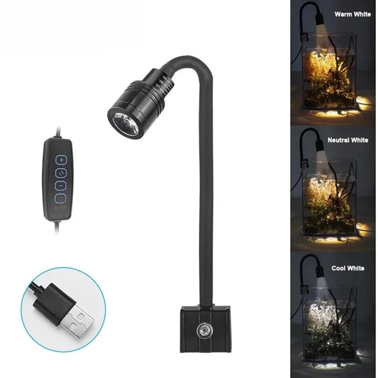 Clip On LED Aquarium Spotlight USB 5V - MyPetDollar.com