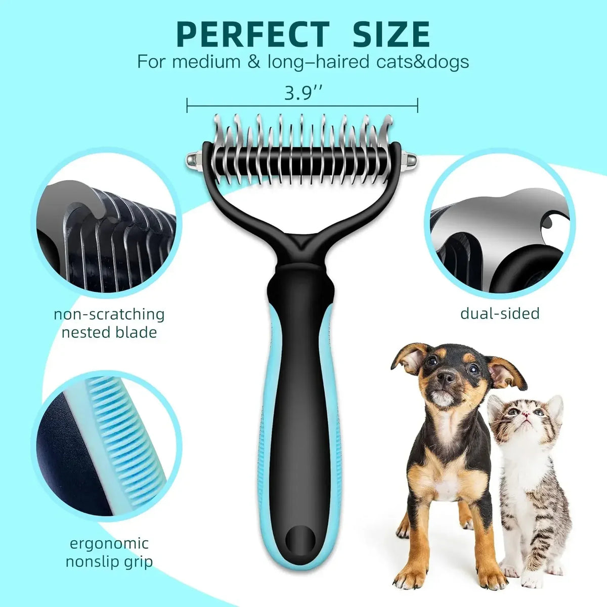 Cat Hair Removal Comb Dog Hair Removal Brush - MyPetDollar.com