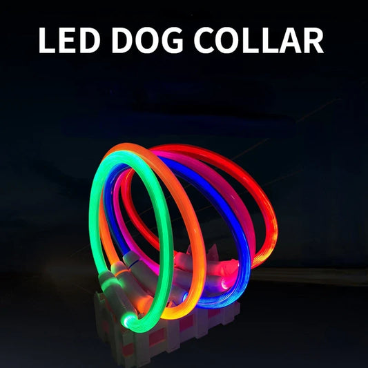 LED Pet Luminous Collar USB Charging Collar - MyPetDollar.com