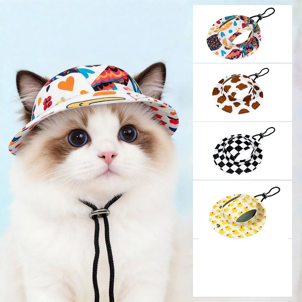 Summer Pet Cat Sun Hat Dog hat With Ear - MyPetDollar.com
