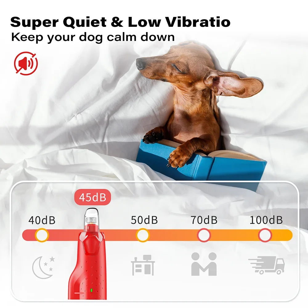 Dog Nail Grinder Dustproof with 2 LED Light - MyPetDollar.com