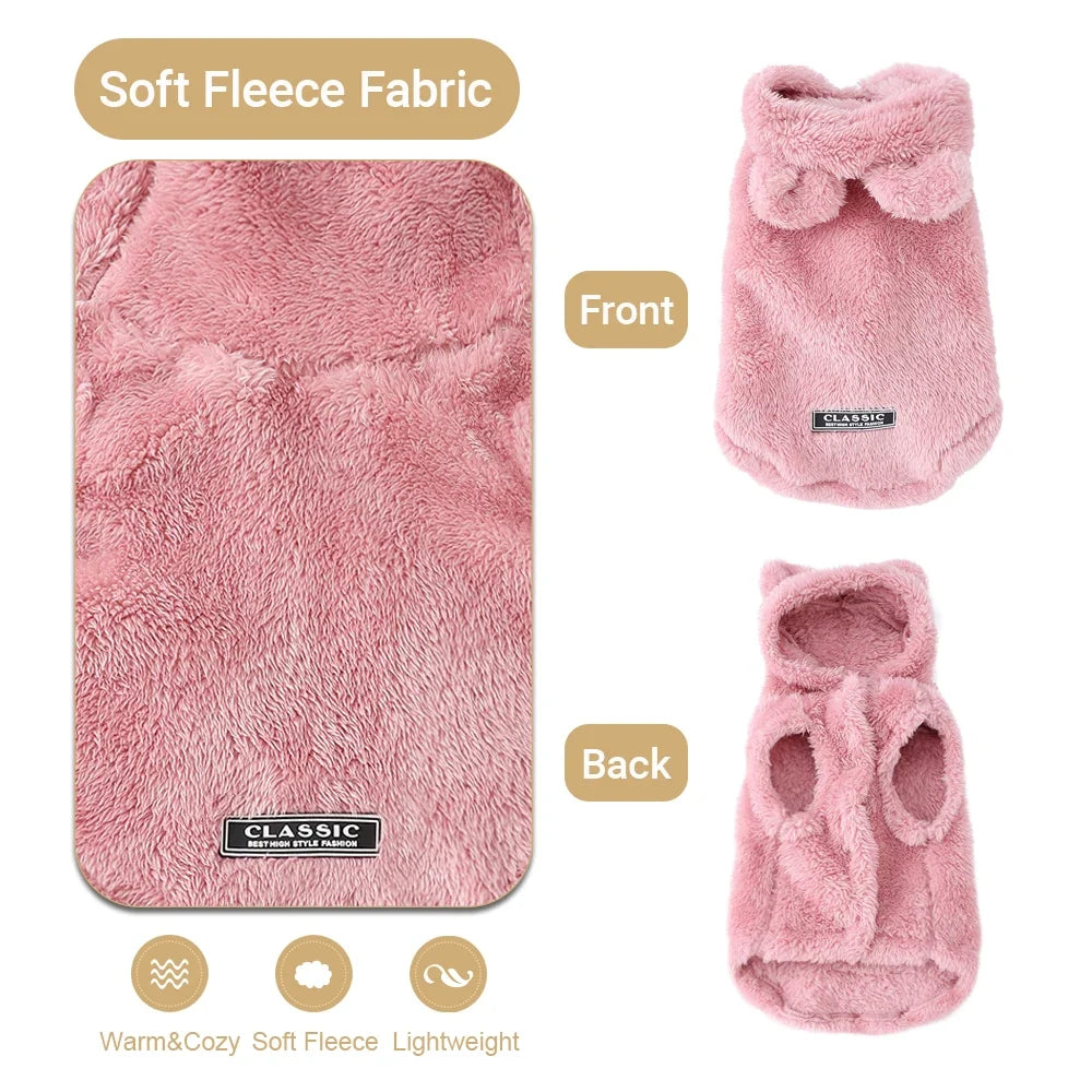 Cute Hooded Dog Cat Clothes Autumn Winter - MyPetDollar.com