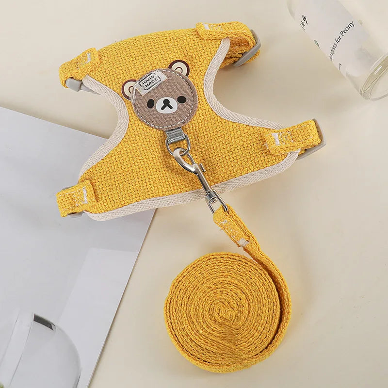 Cartoon Print Cat Rabbit Harness and Leash - MyPetDollar.com