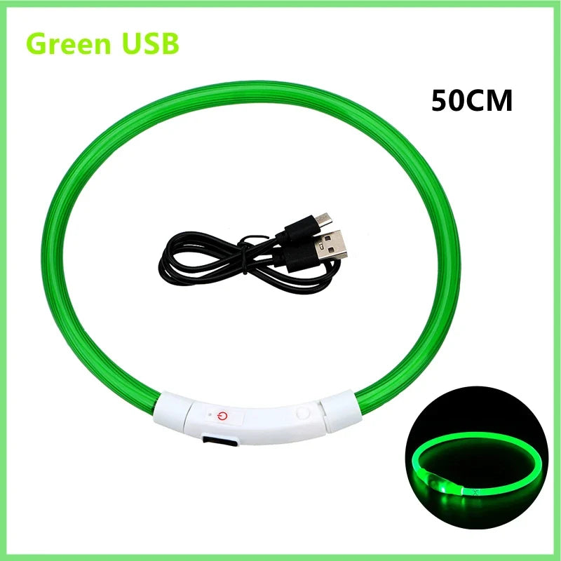 USB Rechargeable Luminous Collar Adjustable - MyPetDollar.com
