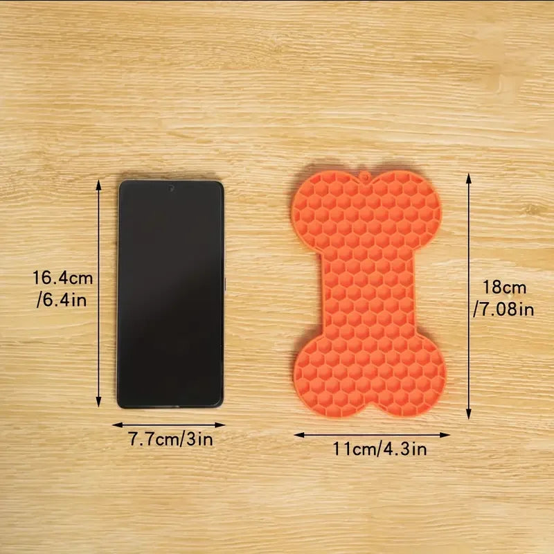Bone Shape Silicone Licking Pad Pet Dog - MyPetDollar.com