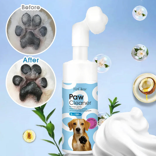 No-rinse Pet Paw Cleaning Foam, Comes with a Soft Brush