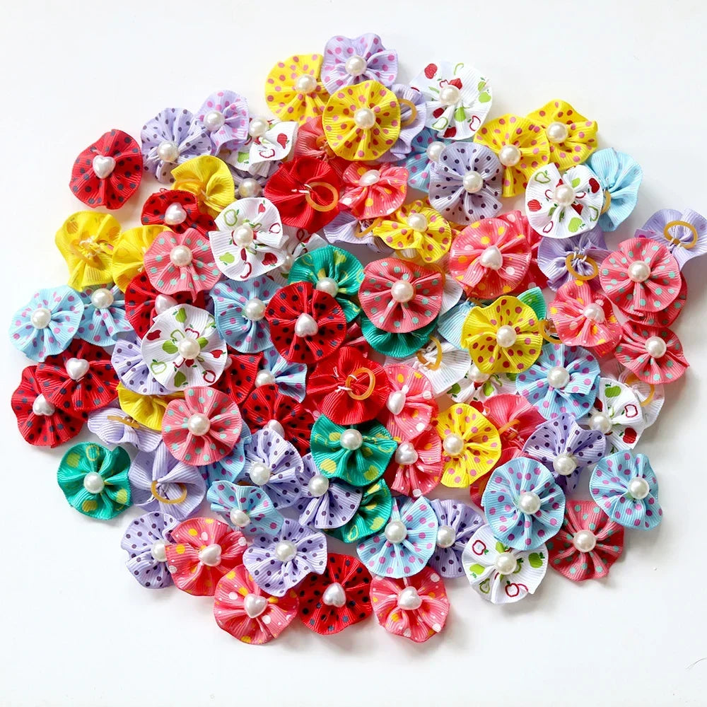 100pcs Pet Accessories Dog Bows Pet Dog Hair - MyPetDollar.com