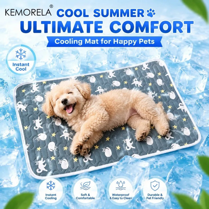 Summer Ice Silk Pet Cooling Mat Waterproof - MyPetDollar.com