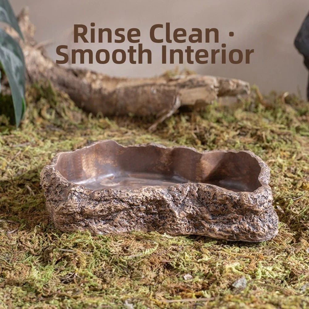 Simulated Rock Reptile Food Bowl Multiple - MyPetDollar.com
