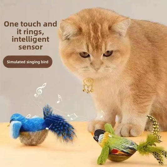Interactive Self-hilarity Wall Hanging Birds Cat Plaything