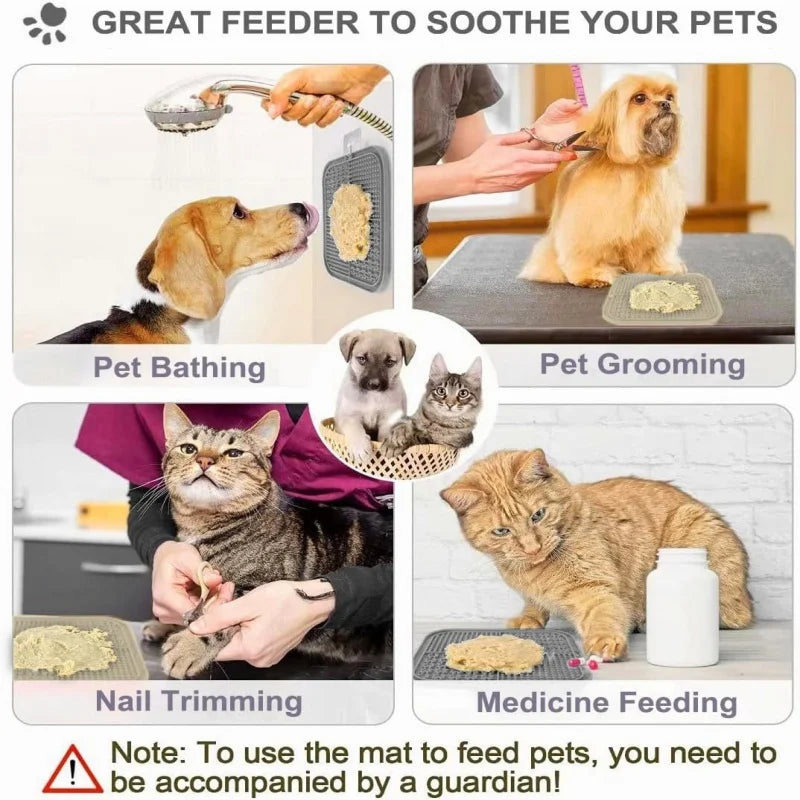Silicone Dog Lick Mat Anti-Slip Sucker Slow - MyPetDollar.com