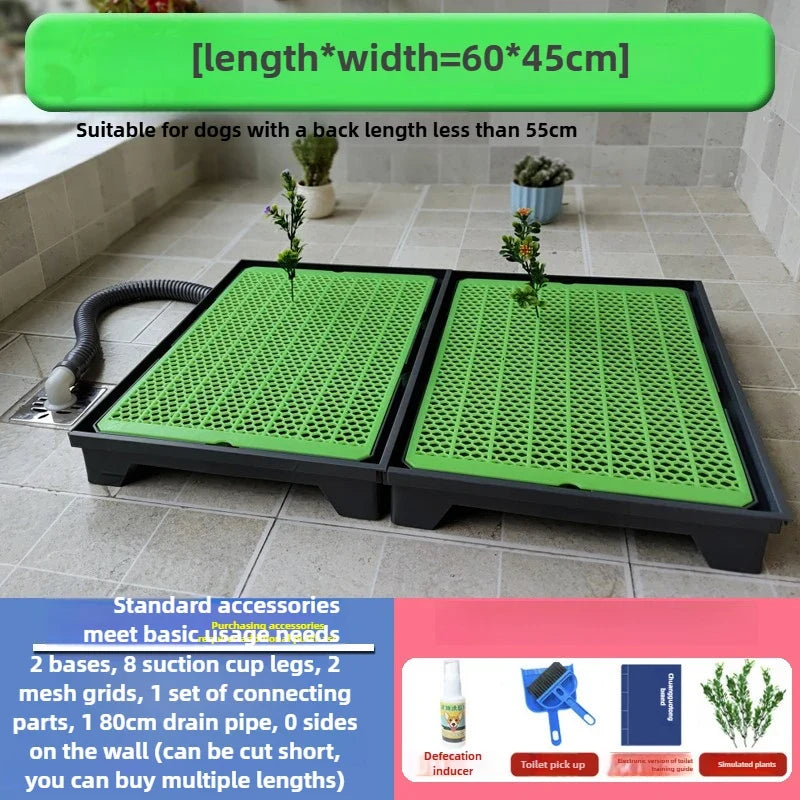 Pet Toilet with Baffle Flushing Water Directly Discharged