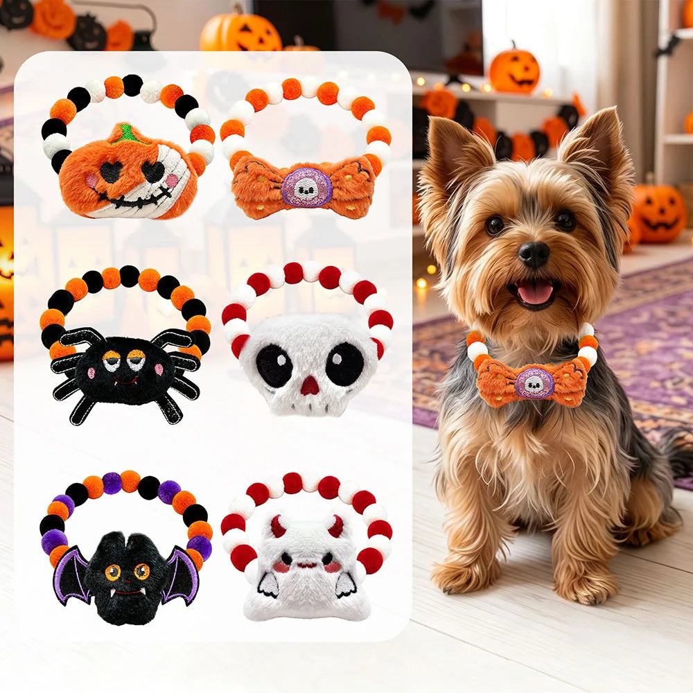 10PCS Halloween Plush Ball Dog Bowties - MyPetDollar.com