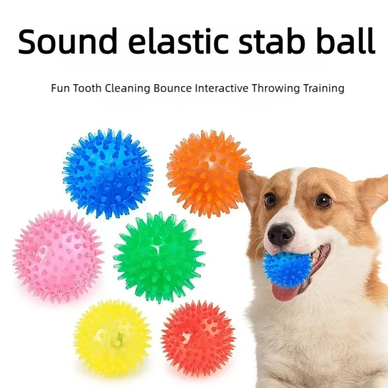 Durable TPR Chew Thorn Ball Polka Dot - MyPetDollar.com