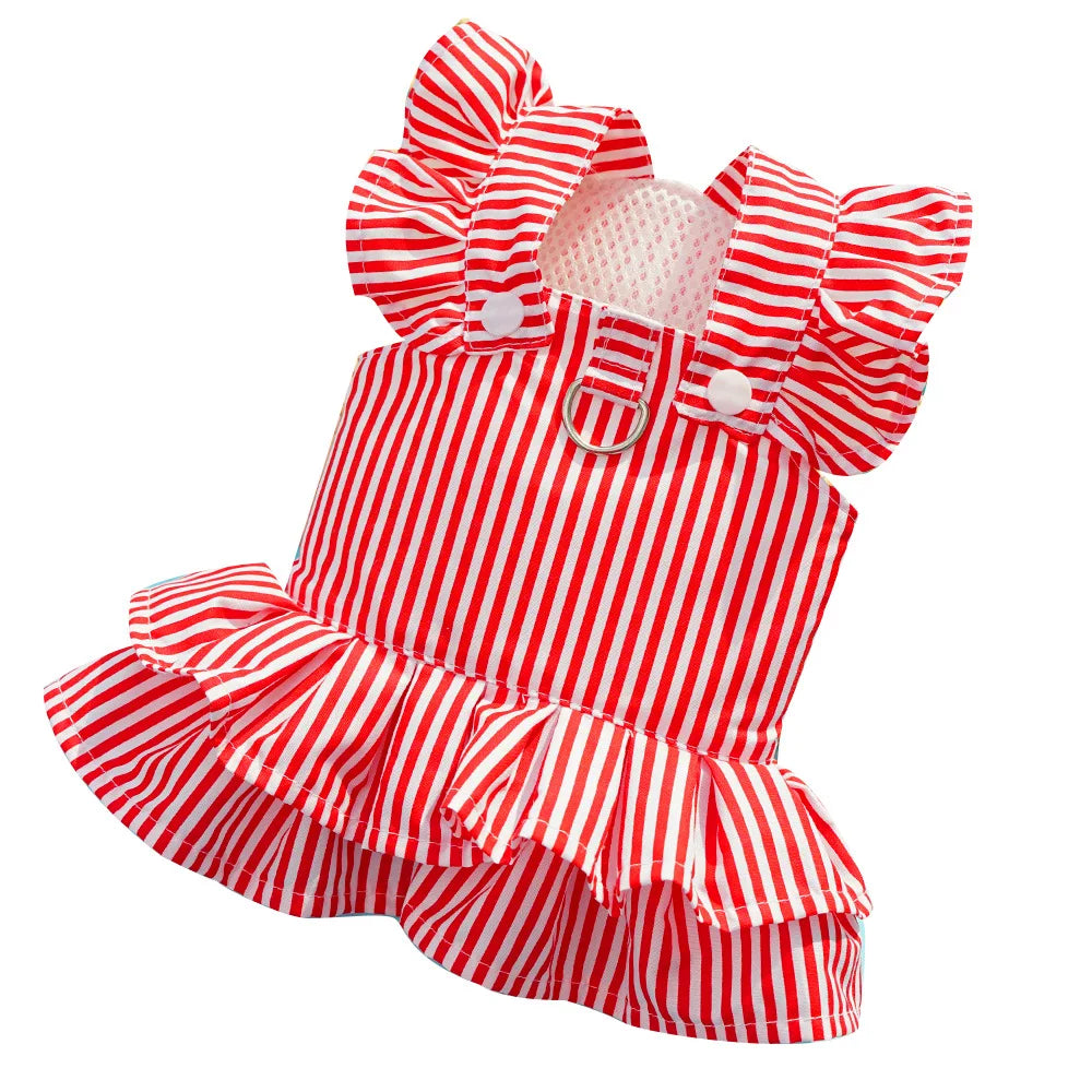 1Pcs Princess Style Dog Clothes Striped Cat - MyPetDollar.com