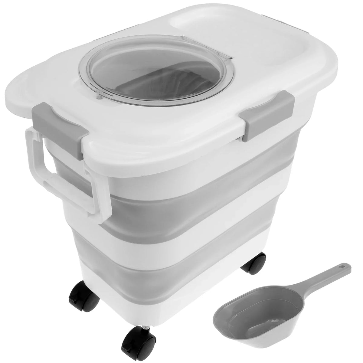 15 45kg Collapsible Pet Food Storage Barrel Cat & Dog