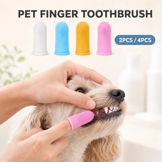 2Pcs/4Pcs Soft Silicone Dog Toothbrush 360° - MyPetDollar.com