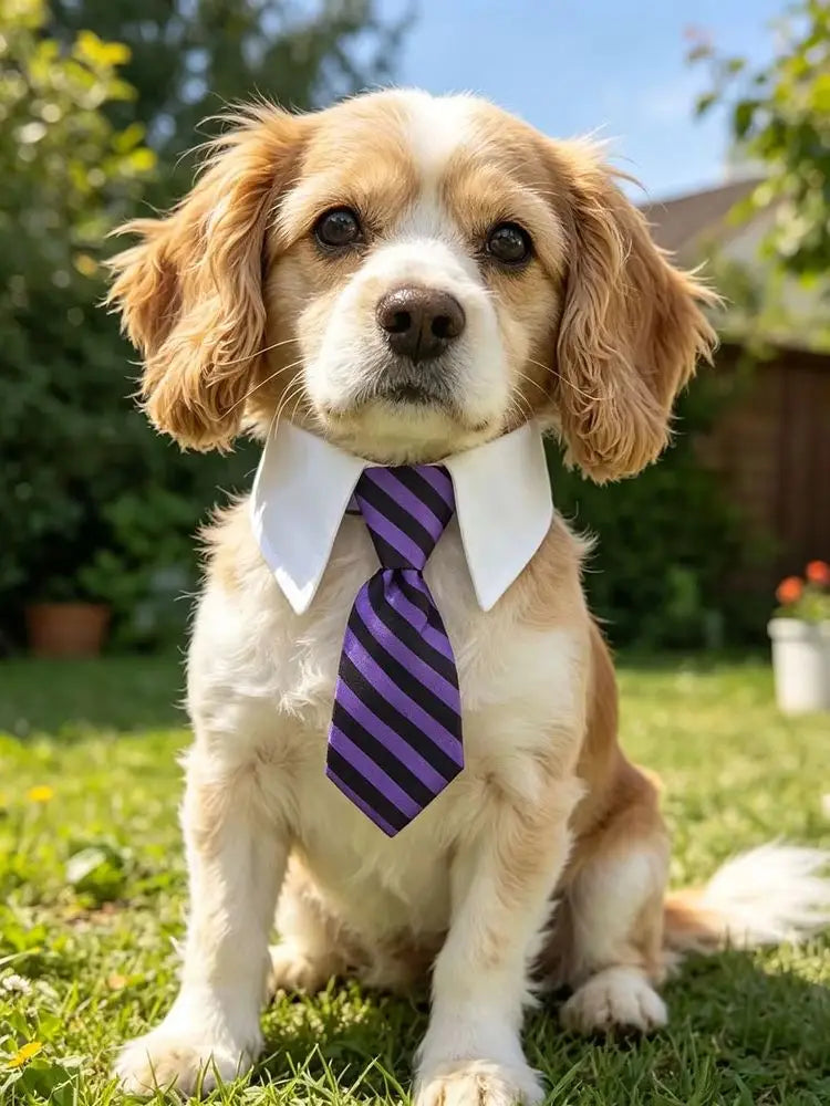 Cat Dog Tie with Collar Adjustable Puppy - MyPetDollar.com