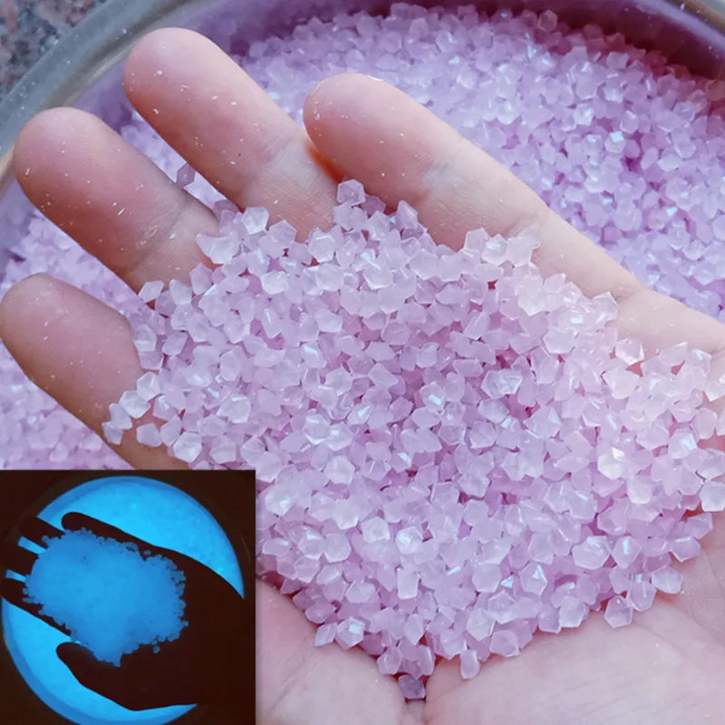 Luminous Sand Glow in Dark Pebbles Stone Home Garden Outdoor for Aquariums