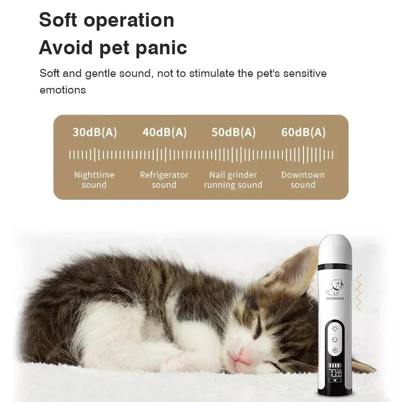 Electric Pet Nail Grinder With LED Light Cat - MyPetDollar.com