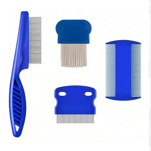 4 Pack Flea Lice Comb, Stainless Steel Dog - MyPetDollar.com