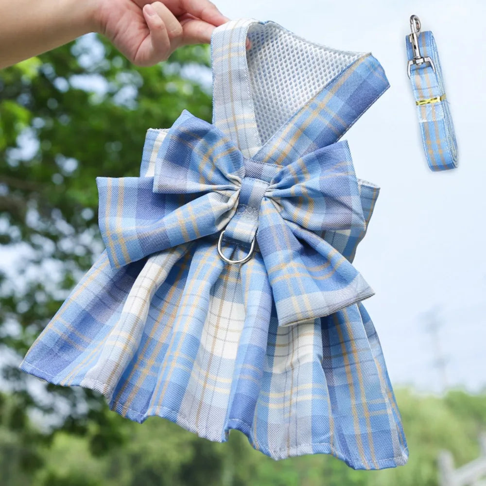 Practical with Leash Traction Dog Plaid JK - MyPetDollar.com