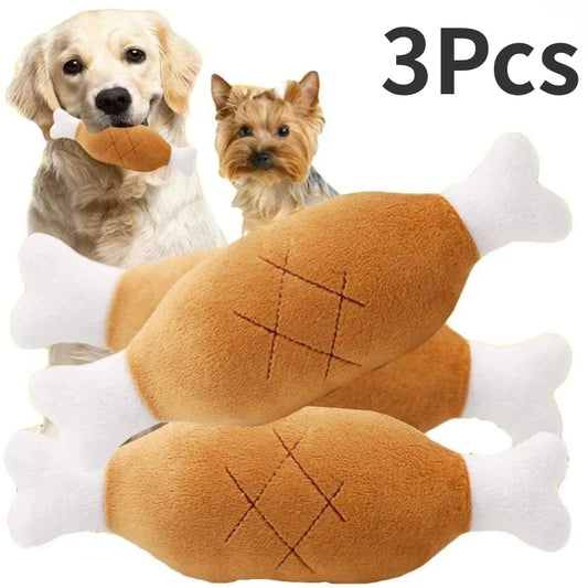 Dog Squeaky Toy Chicken Legs Bone Shape Pet - MyPetDollar.com