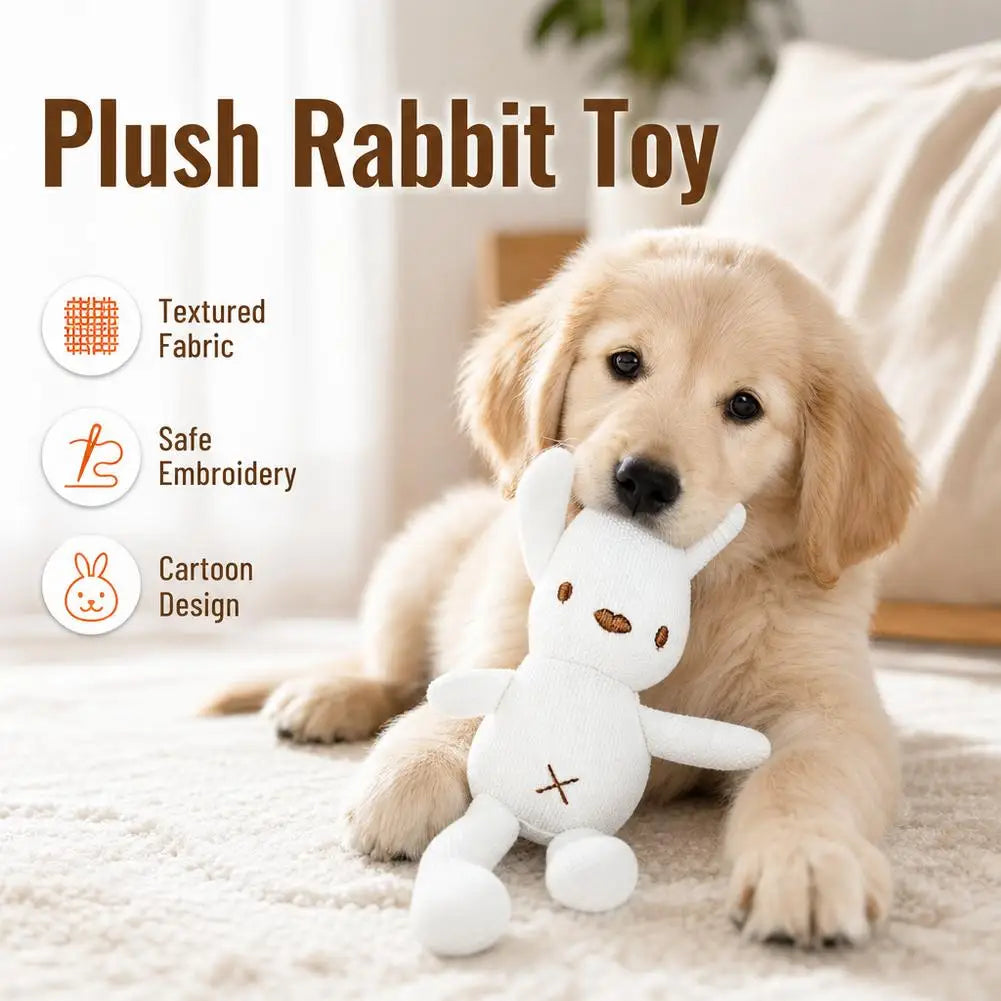 Plush Rabbit Dog Toy Soft Cartoon Bunny - MyPetDollar.com