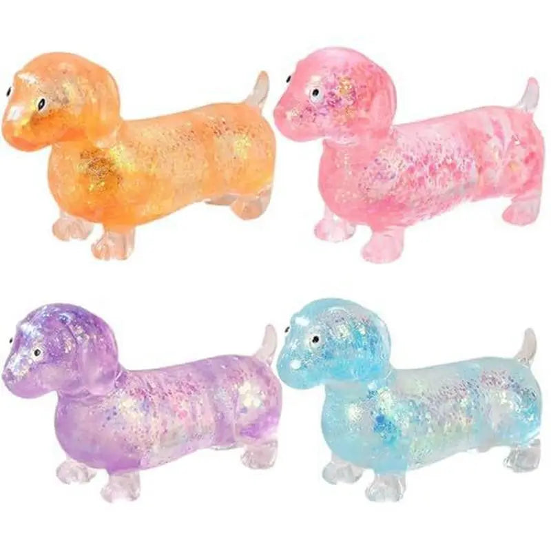 Glitter Dachshund Squishy Squeeze Toy Soft - MyPetDollar.com