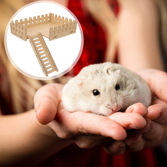 Hamster Wooden Platform Cage Climbing Ladder - MyPetDollar.com