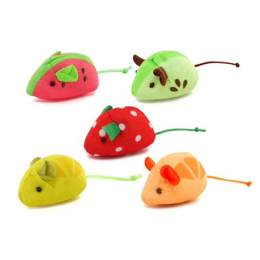 5PCS Interactive Cat Toy Mouse Fruit-Shaped - MyPetDollar.com