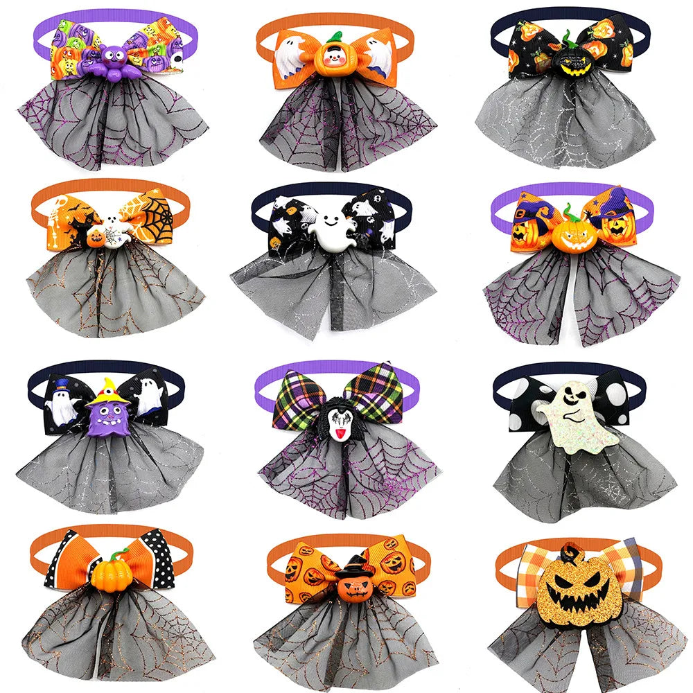 50/100pcs Pet Dog Bow Ties Halloween Style - MyPetDollar.com