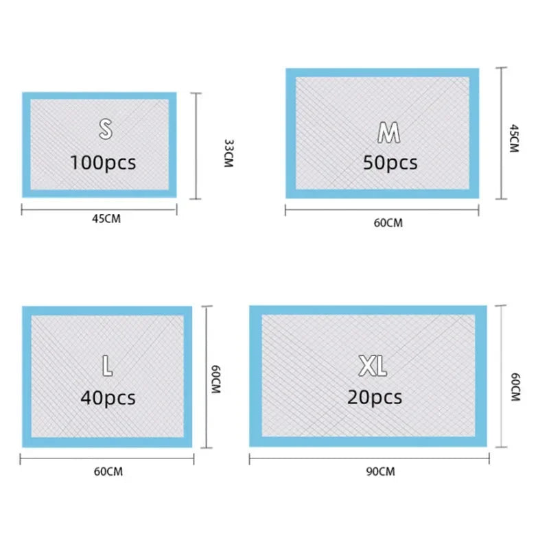 100/50/40/20PCS Pet Diaper Pads Absorbent - MyPetDollar.com