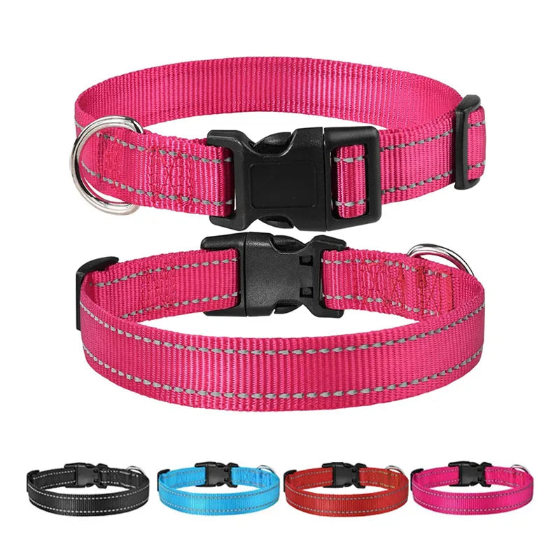 1PC Reflective Dog Collar with Buckle - MyPetDollar.com
