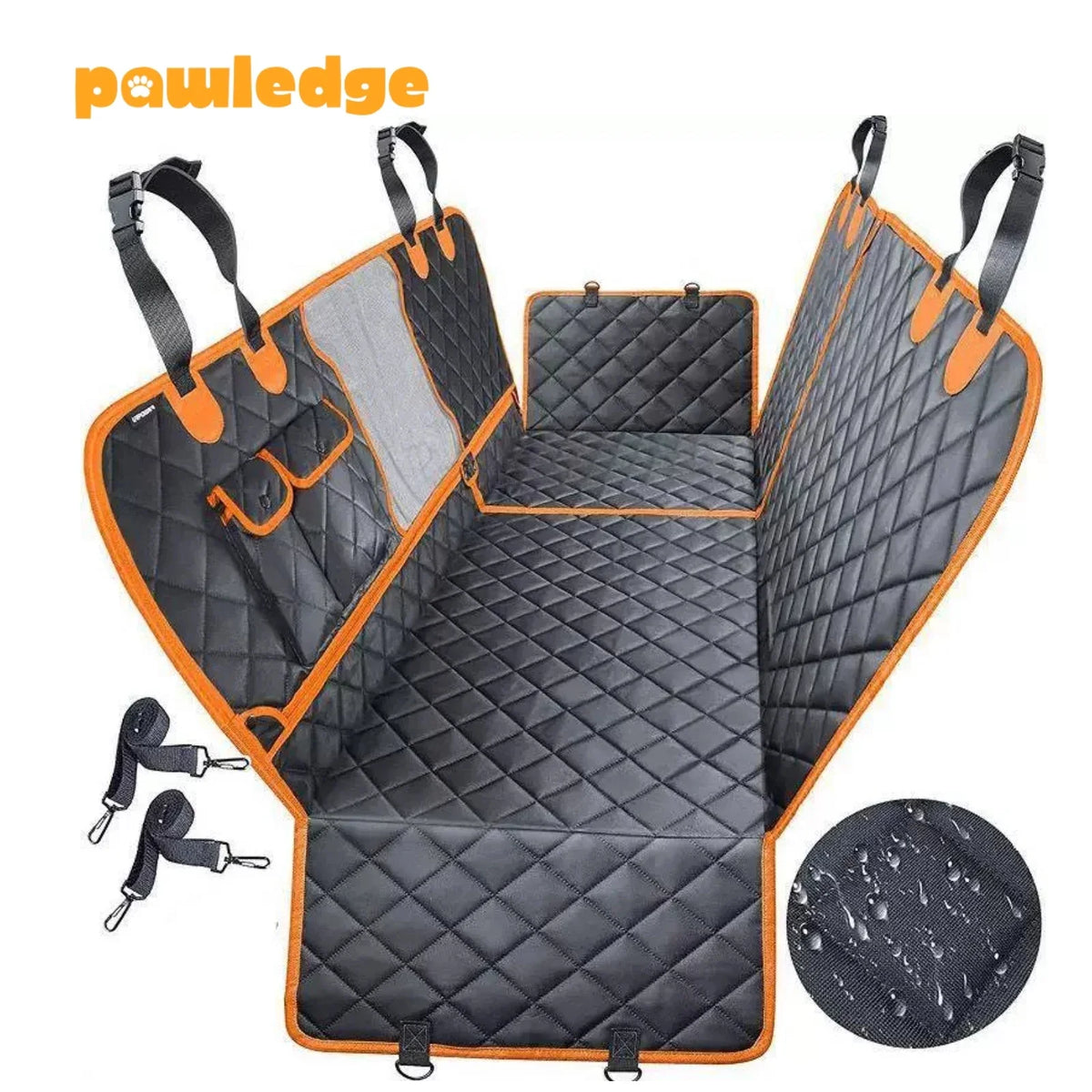 Detachable Dog Car Seat Cover for Back Seat, - MyPetDollar.com