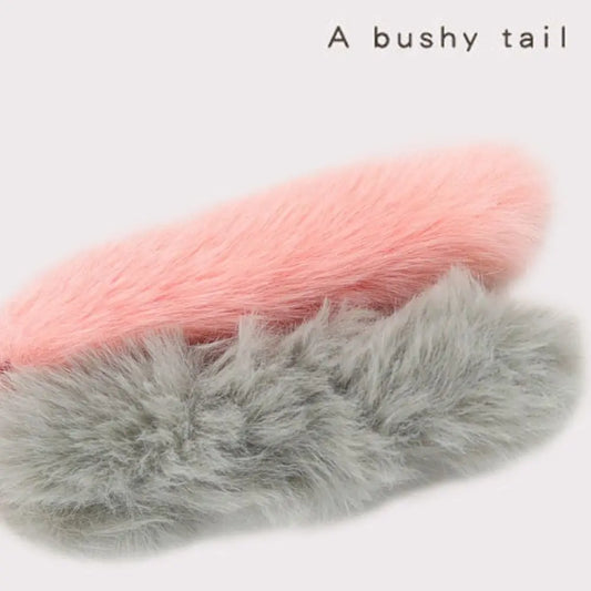Fun Faux Rabbit Fur Cat Teaser Stick Grain - MyPetDollar.com