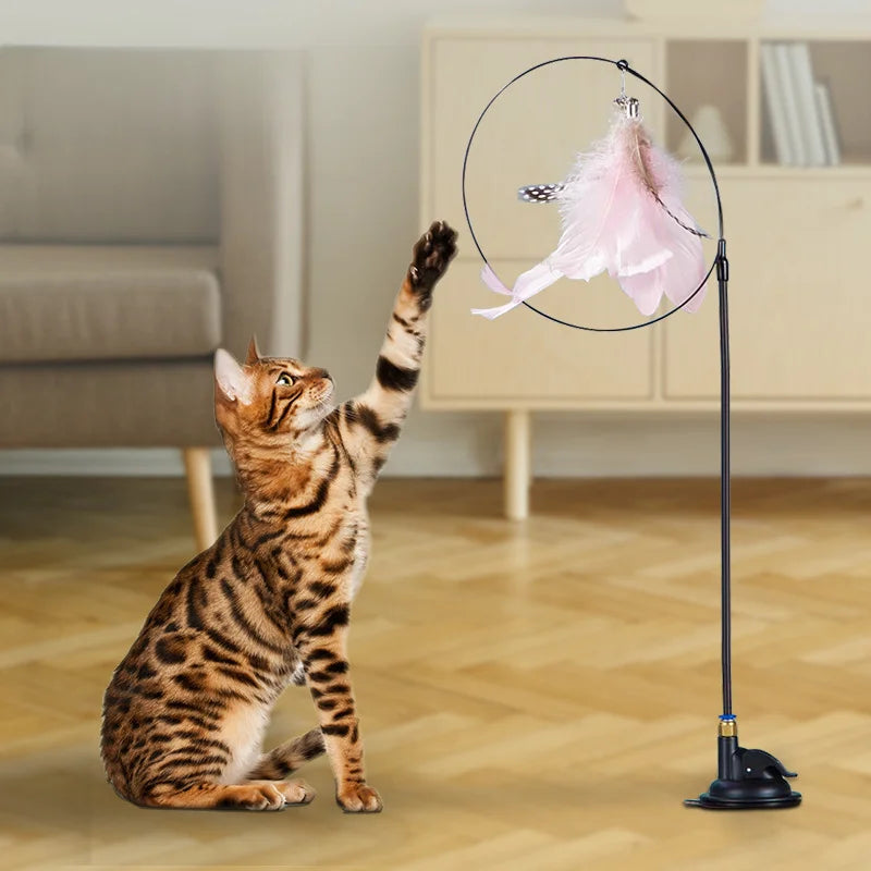Funny Simulation Bird Cat Toy Feather with - MyPetDollar.com