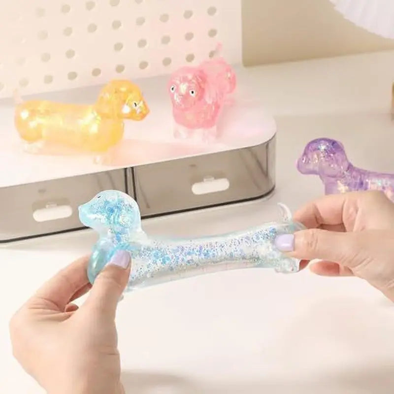 Glitter Dachshund Squishy Squeeze Toy Soft - MyPetDollar.com