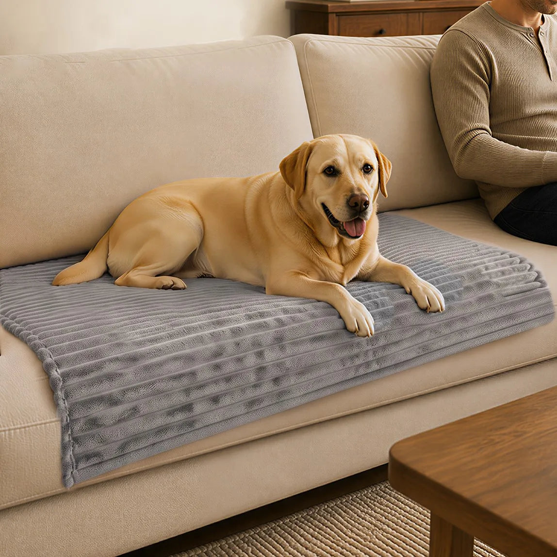 Striped Dog Blanket Large Pet Mat Thicken - MyPetDollar.com